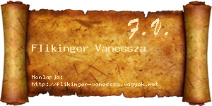 Flikinger Vanessza névjegykártya